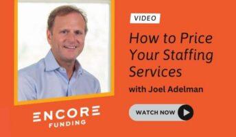 How to Price Your Staffing Services header image with Joel Adelman headshot